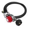 5FT High Pressure Gas Regulator 0 to 30 PSI Adjustable with Gauge for RV Van Trailer Gas Tank Adapter