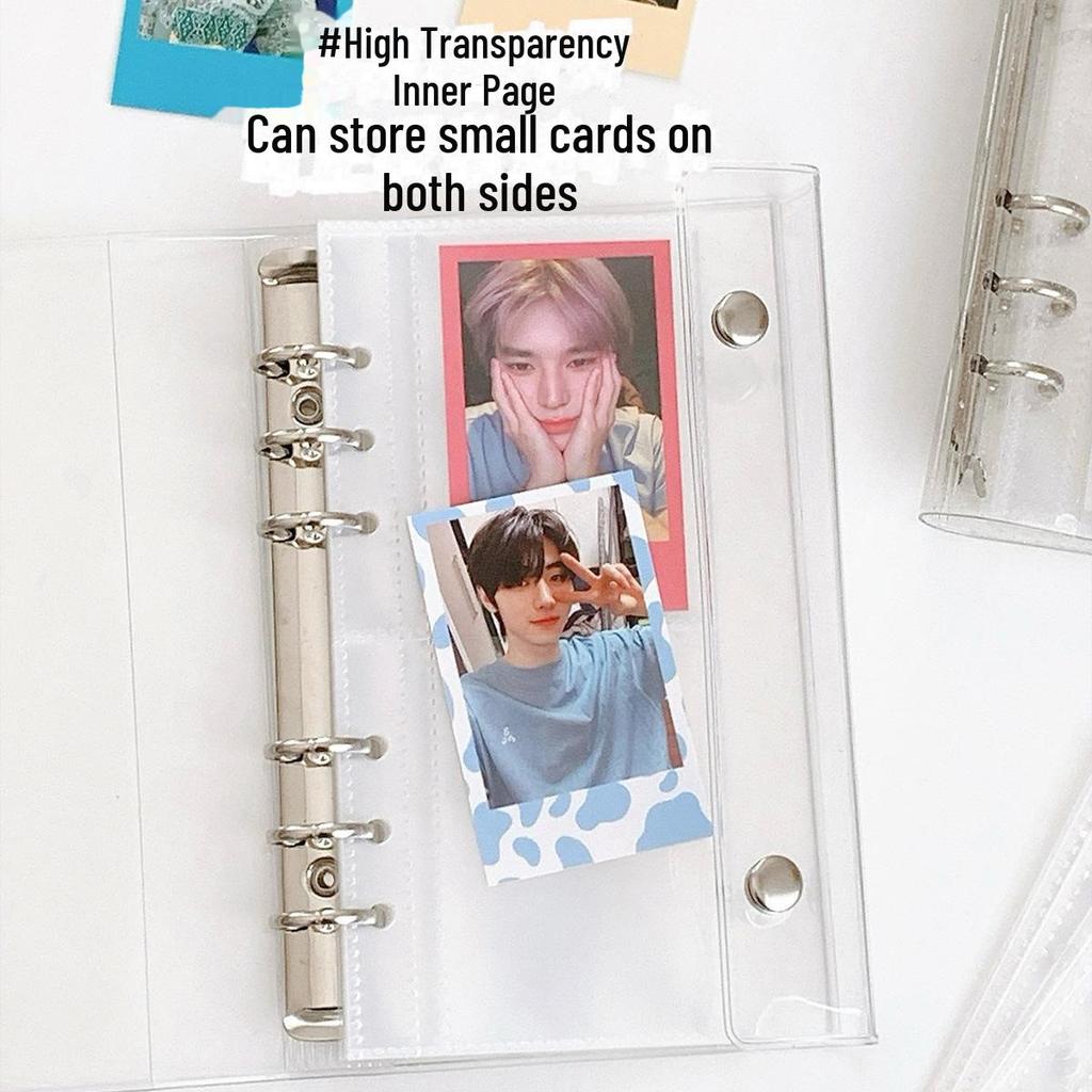 Ultraúzké náhradní listy A6 s volným listem s mřížkou a 3palcovými úložnými kapsami