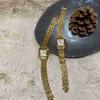 Small Square Chain Watch Women's Niche Roman Scale Literary Light Luxury Quartz Watch