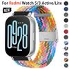 22mm Elastický Pletený Řemínek Pro Redmi Watch 5/3 Active Náramek Nylonový Nastavitelný Rychloupínací Náramek Pro Redmi Watch 3/5 Lite