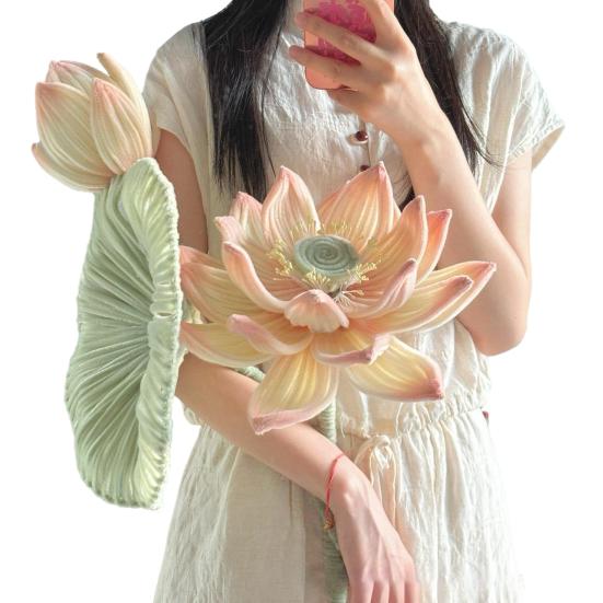 

Набор для самостоятельного изготовления стеблей из синели, набор для чистки трубок, набор для рукоделия в виде цветка и листа лотоса, гибкие палочки для рукоделия, которые можно использовать для изготовления подарков на День рождения матери жёлтый