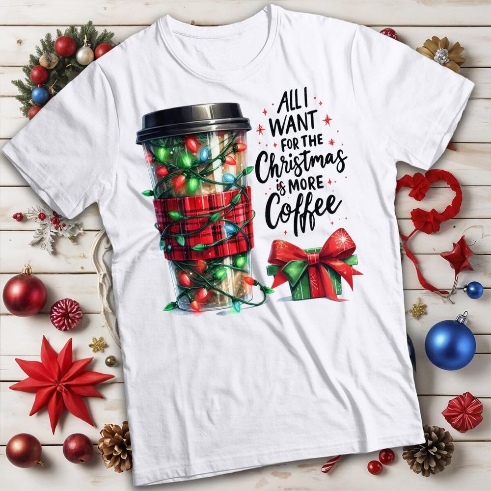 Unisexs and Unisexs Christmas Lights Coffee TShirt Tee for Adults MC