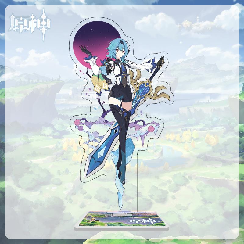 16cm Height  Acrylic Large Stand-up Display Featuring Characters From Mondstadt, Liyue, and Inazuma In Genshin Impact