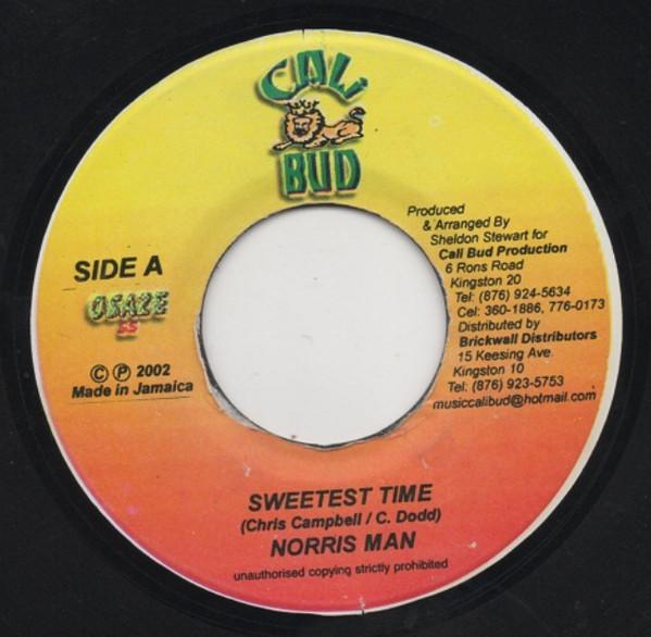 

7inch Record NORRISMAN Sweetest Time NONE Cali Bud 2002 Jamaica Reggae Ska Dub Used