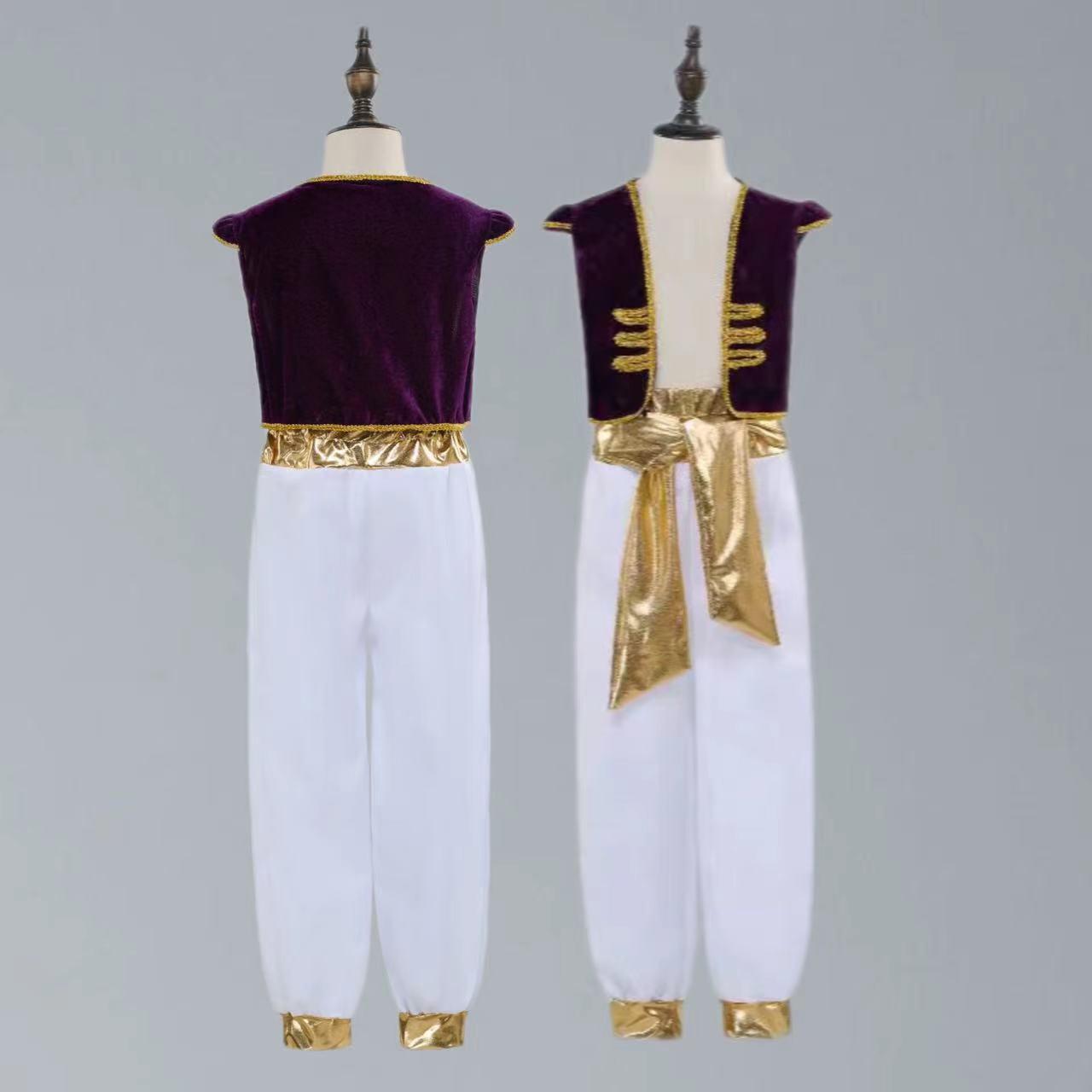

Halloween Aladdin s Lamp Prince Cosplay Costume for Kids - Live-Action Version 110 cm