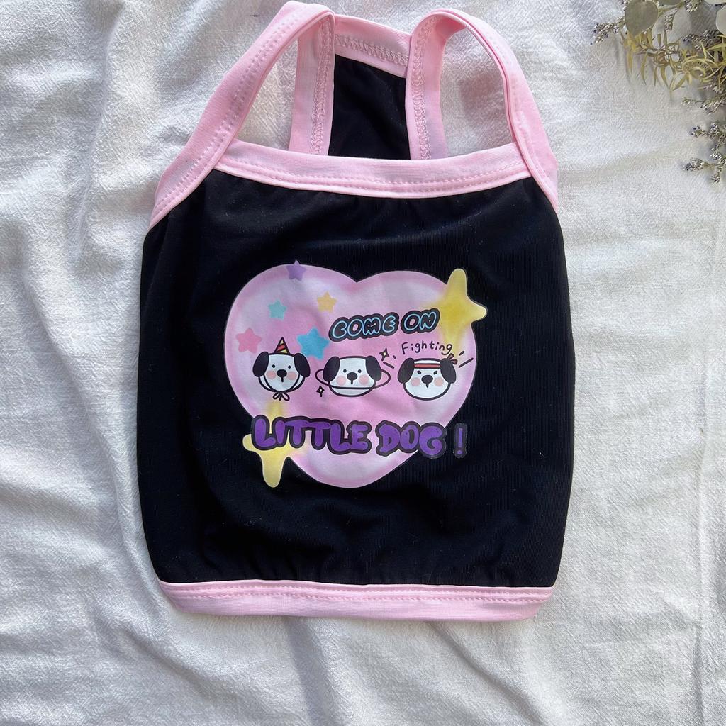 American Retro Pet Pure Cotton Sling Vest Spring and Summer, Suitable for Teddy Bears, Cats, Etc