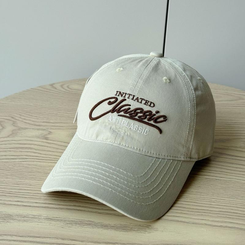 American Letter Embroidered Peaked Cap Summer Men S And Women S Wide Brim Big Head Circumference Baseball Cap Sun Protection Visor adult 54-60 adjustable хаки