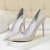 Fashion 2025 Women 10.5cm High Heels Pumps Lady Wedding Bridal Scarpins Stripper Low Heels Plus Size Fetish Party Blue Pink Shoes