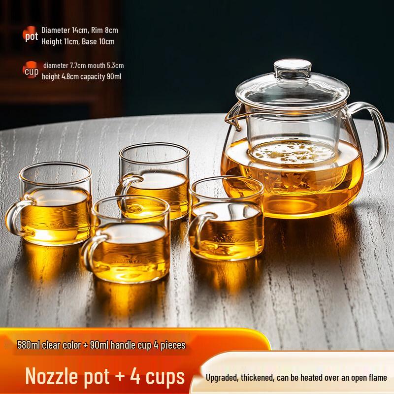 ZISIZ Household Thickened Glass Teapot
