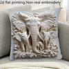 Sofa Pillow Pillowcase Skin-friendly Short Plush Cute Animal Cat Pillow Cover Living Room Cushion Cover Without Core