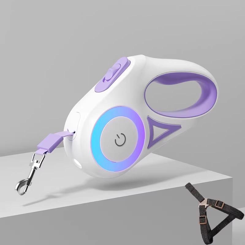 Leuchtende Automatische Einziehbare Hundeleine Bruchfeste Sicherheits-Geh-Haustierleine Kette für Kleine Mittlere Hunde Tägliche Outdoor-Zubehör