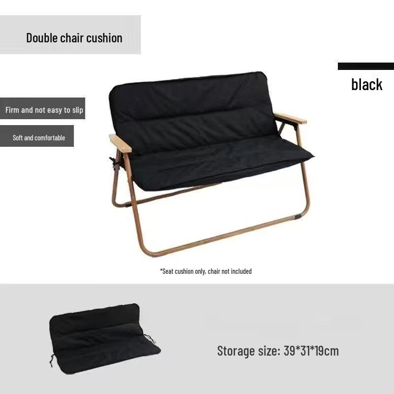

Portable Double Lounger: Camping, Fishing, Beach, Folding Chair with Oxford Cloth Backrest for Living Room and Balcony