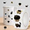 500pcs/roll Cartoon Black Cat Stickers Funny Black Kitten Laptop Stickers Cat Decals For Scrapbooking Journal Envelope Sealing