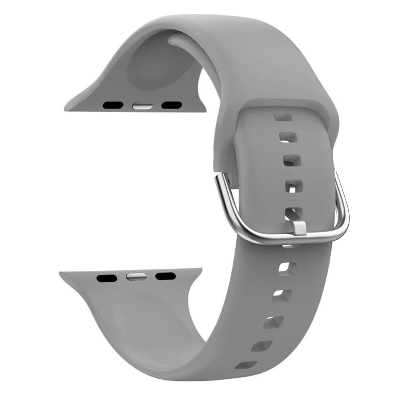 Strap For Apple Watch Band 44mm 45mm 49mm 42mm 41mm 40mm Accessories Silicone Bracelet Correa iWatch Series 8 9 Ultra SE 6 7 5 4