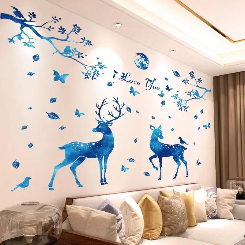 DIY Living Room Wall Stickers Decor Self-adhesive Flowers Butterfly Wall Decals Mural Bedroom Home Decorations 2026 Christmas