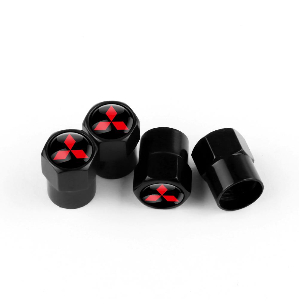 4PCS Tire Valve Caps Car Motorcycle Wheel Tyre Air Valve Cover For Mitsubishi Space Star Lancer 9 Outlander Xl Eclipse Cross Asx