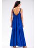Übergroßes Sommer-Maxikleid mit Trägern, blau S/M