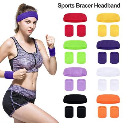Sweat Bands Three-piece Set for Sweat-absorbing Women Men Breathable Head &