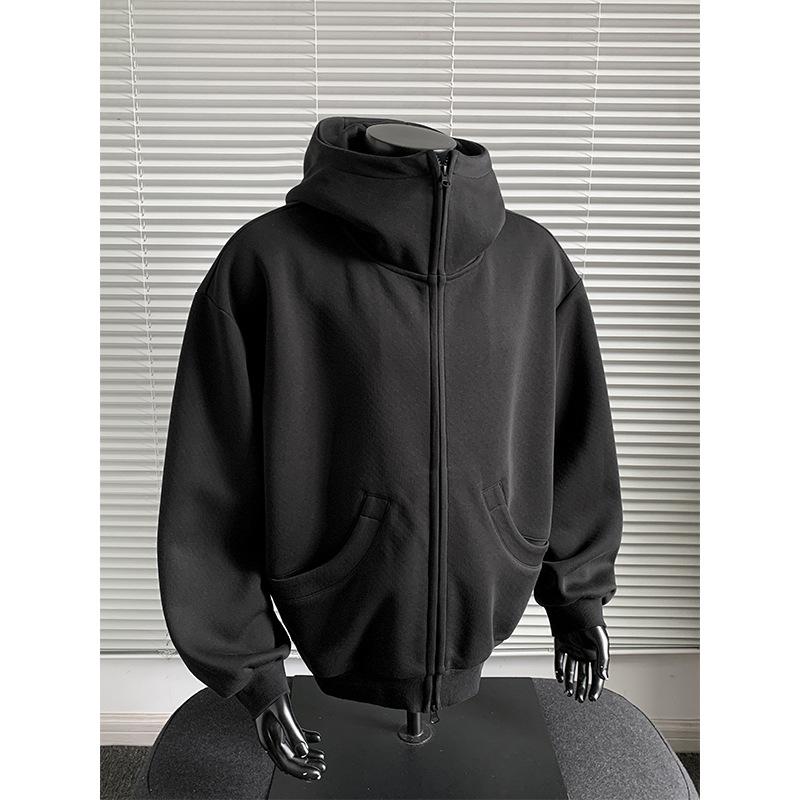 Autumn New Sweater Loose Commuting Versatile Japanese and Korean Double Head Zipper Hooded