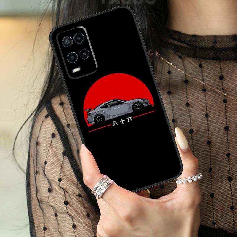 Japan JDM Car Case For Oppo A78 A98 A18 A38 A58 A60 A80 A40 A96 A76 A16 A94 A74 A54 A15 A17 A57 A77 A5 Pro