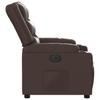 Electric Recliner Chair Brown Faux Leather