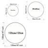 Yin Yang Round Rug Non-Slip Machine Washable Rug with Sakura Goldfish Dragon Lion Cat Tree Design for Living Room Bedroom