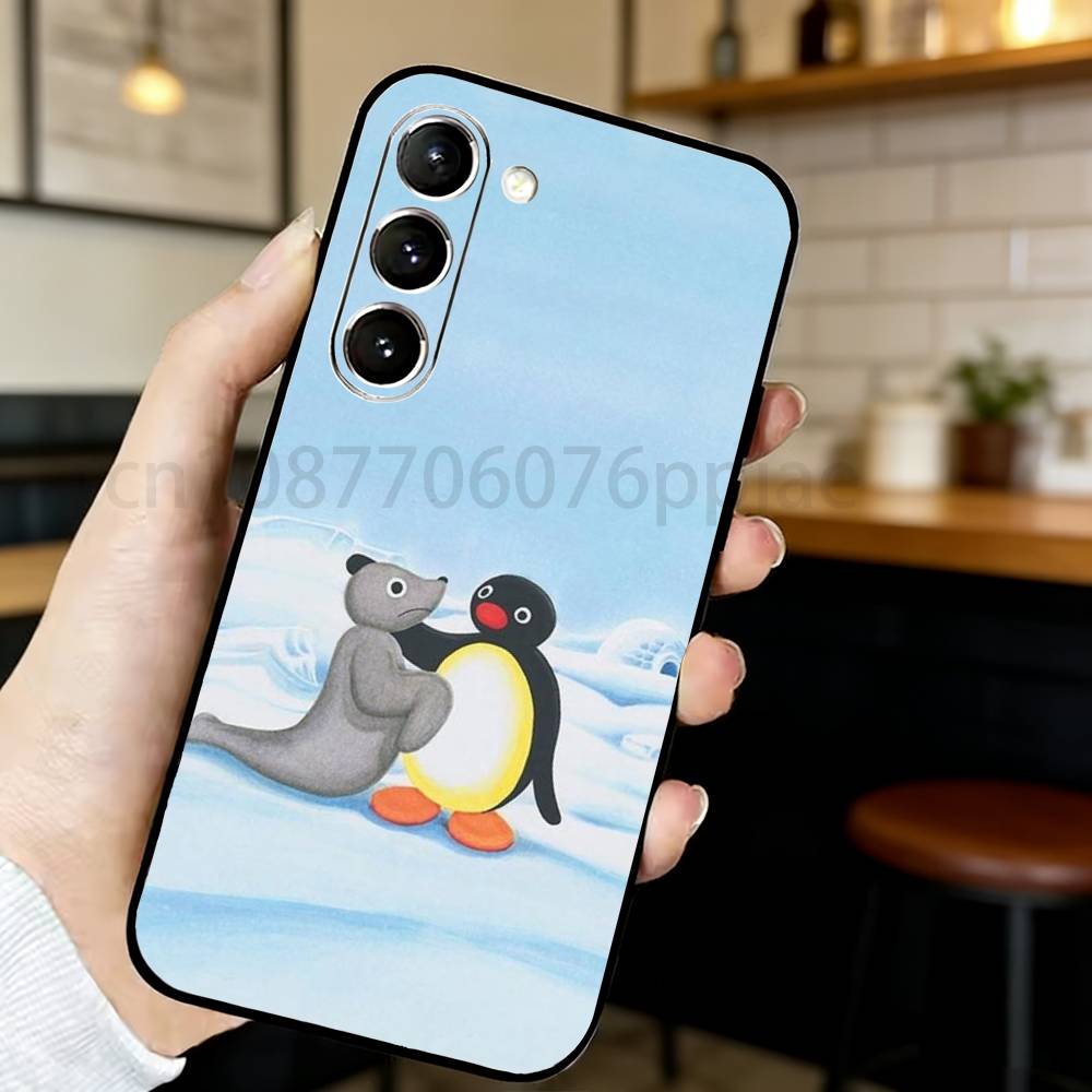 

Cute P-Pingu Phone Case For Samsung S20,21,22,23,24,25,26 Ultra,Plus,Black Soft Cover Samsung S20lite5G