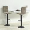 Vidaxl Bar Stools, 2 Pcs, Light Gray, Upholstered In Velvet