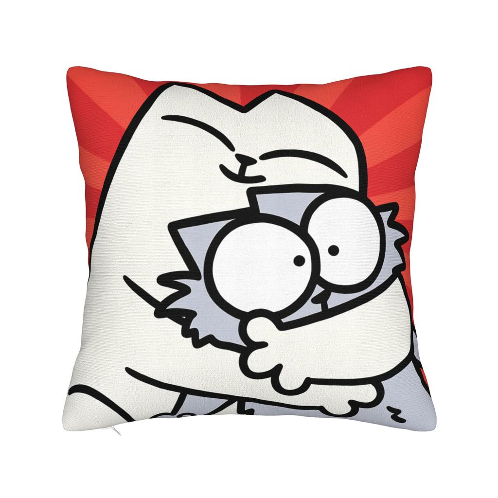Pillow Cover Humorous Cartoon Cat Simons Cat Vintage Pillow Case For Sofa Home Decoration Pillowcases