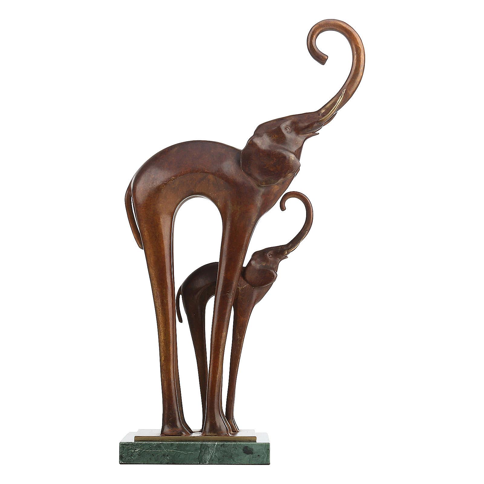 

Mother Child Elephant Brass Sculpture for Living Room, High Temperature Coloring Handcrafted Decor for Collection Wedding Birthday Anniver