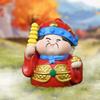 Five Wealth Gods Resin Figurine Set Cute Desk