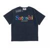 T-shirt Coton Surdimensionné Homme Avec Impression Graphique Satoshi Lavage Vintage Hip Hop Streetwear Manches Courtes