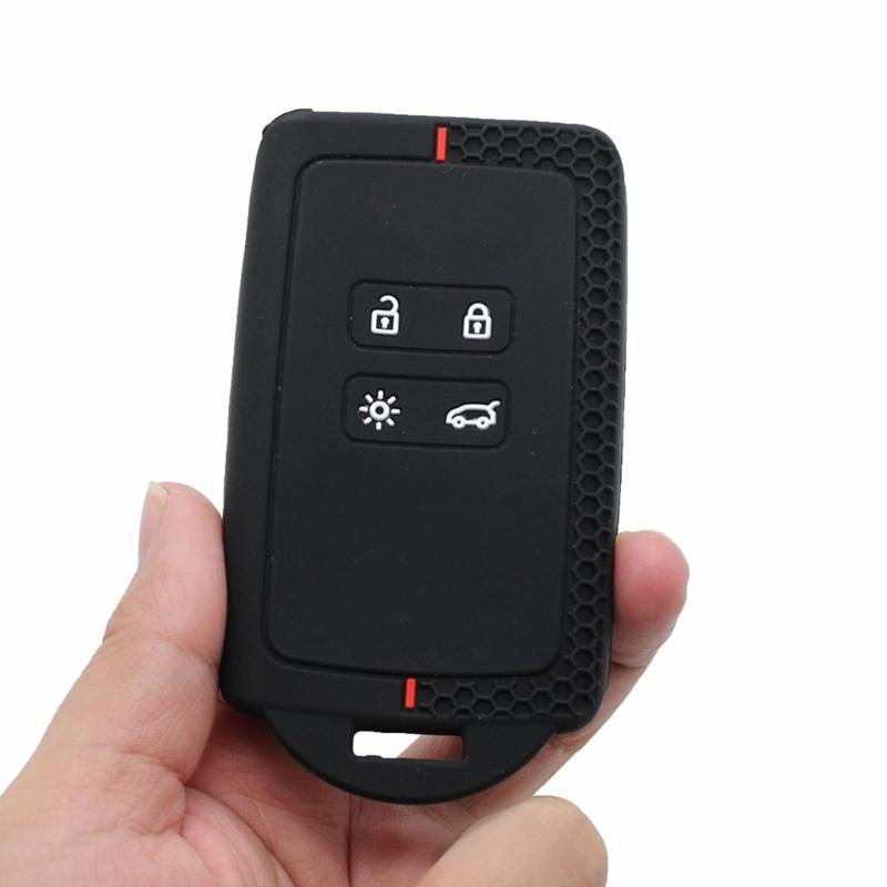 Reinforced Silicone Key Holder Honeycomb Texture Anti Drop Grip For Select Models Car Key Rubber Cover