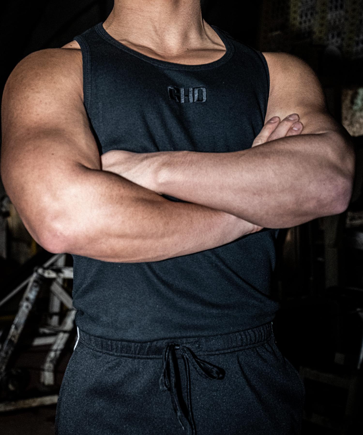 Go Harder Classic Ribbed Sleeveless Black Black/L
