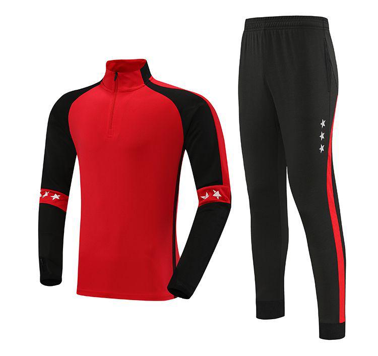 Children's Primary School Football Training Set – Half-Zip Jacket & Long-Sleeve Pants for Autumn/Winter Sports