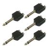 5pcs Robusts 6.35mm To Sound Converters Female Stereo Interconnects Sound Adapter for Musicians and Audiophiles