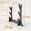 Black Wooden Mini Sword Knife Stand Stable Non Slip Base For Displaying Small Samurai Swords Collectibles On Home Desktop