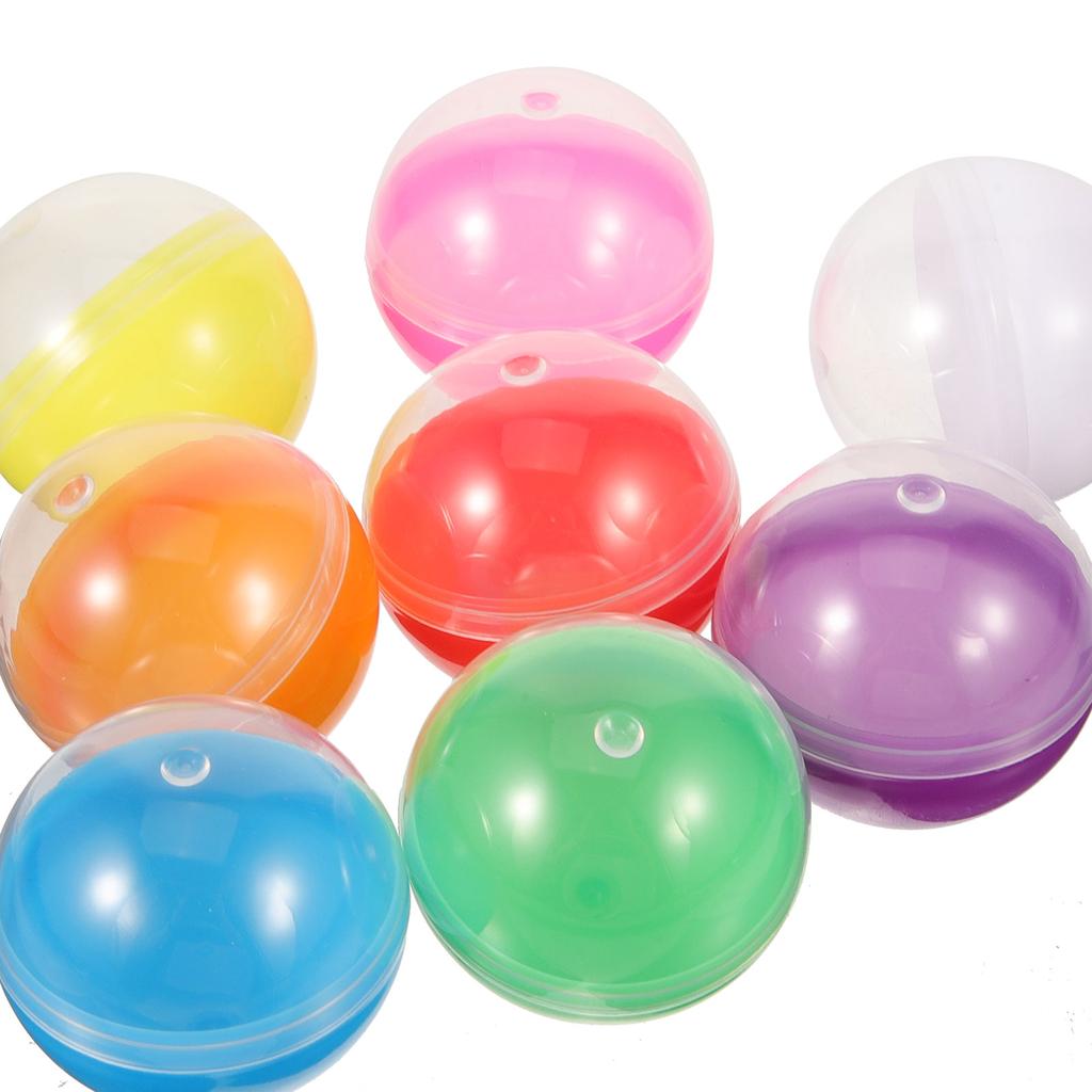 50 Pcs 50pc Colorful Translucent Shell Vending Machine Plastic Easter Eggs Fillable Gumballs Capsules Decor