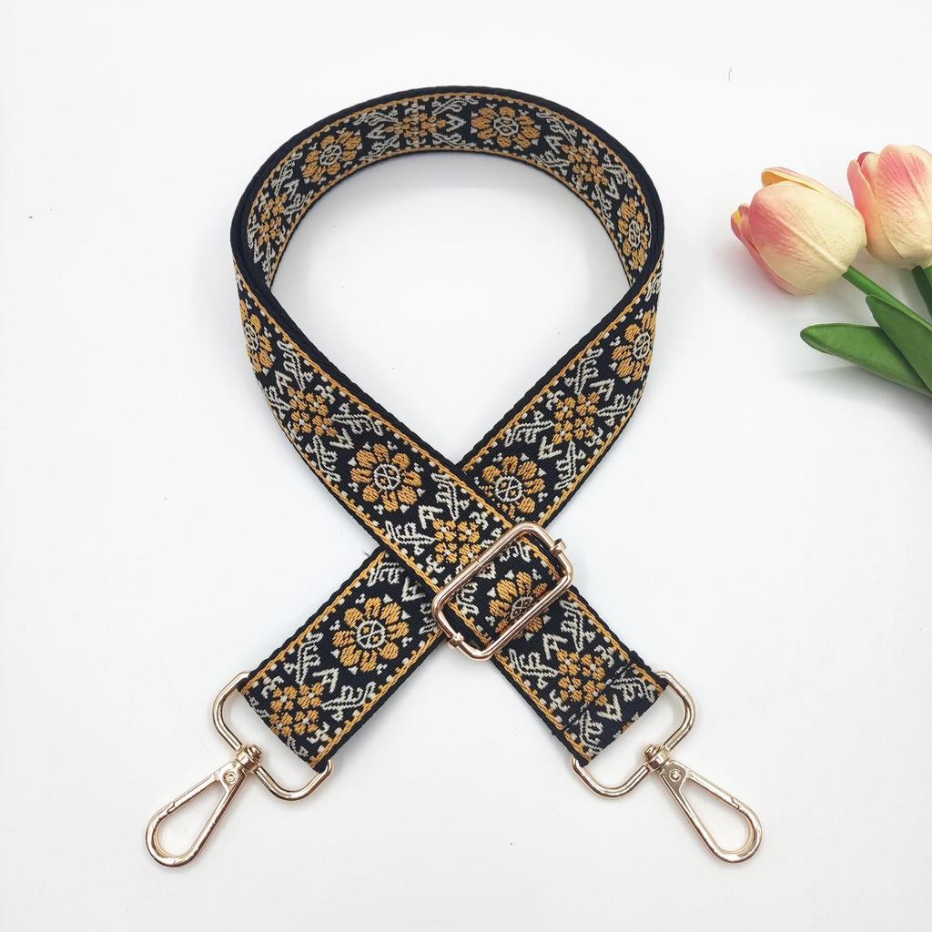 3.8cm Adjustable Color Jacquard Crossbody Strap for Bags