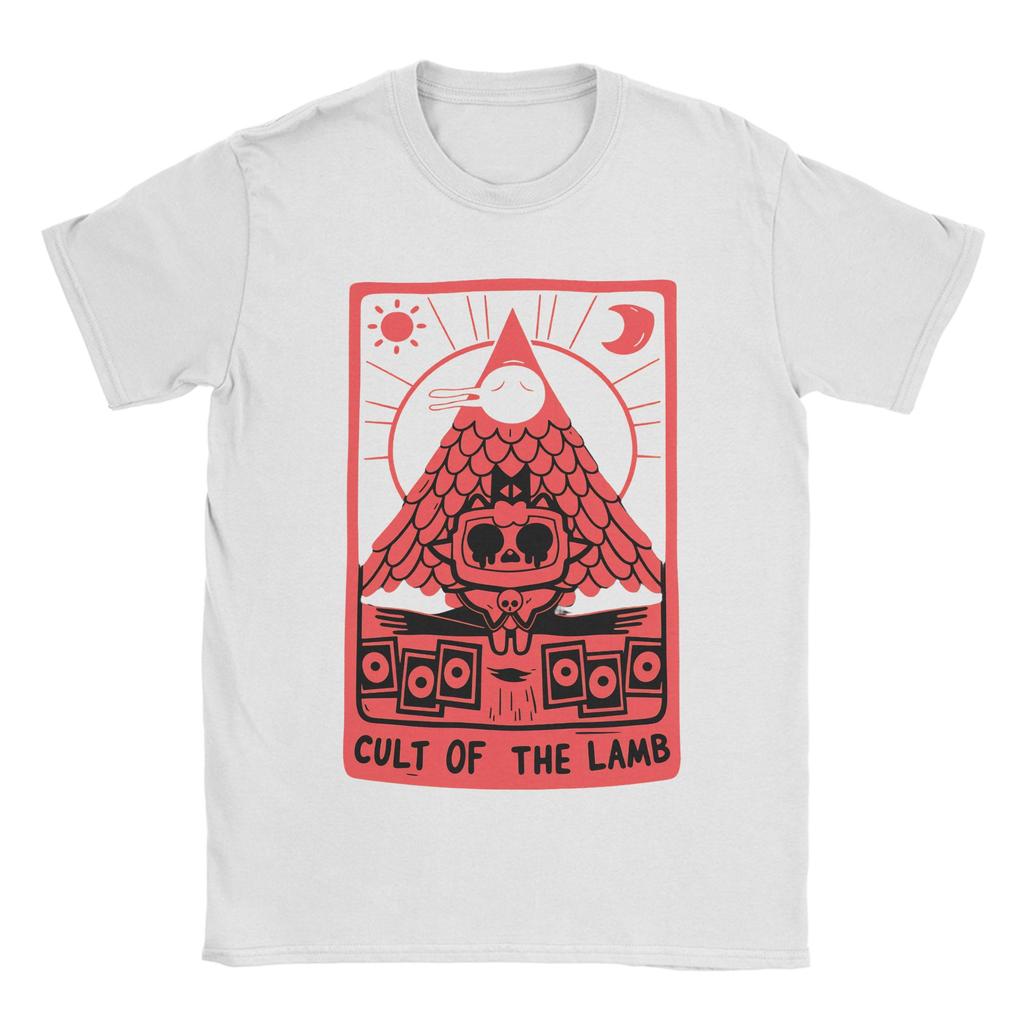 Cult Of The Lamb Game T Shirts Men 100 Cotton Vintage TShirts Crew Neck  Tee Shirt Short Sleeve Tops Plus Size
