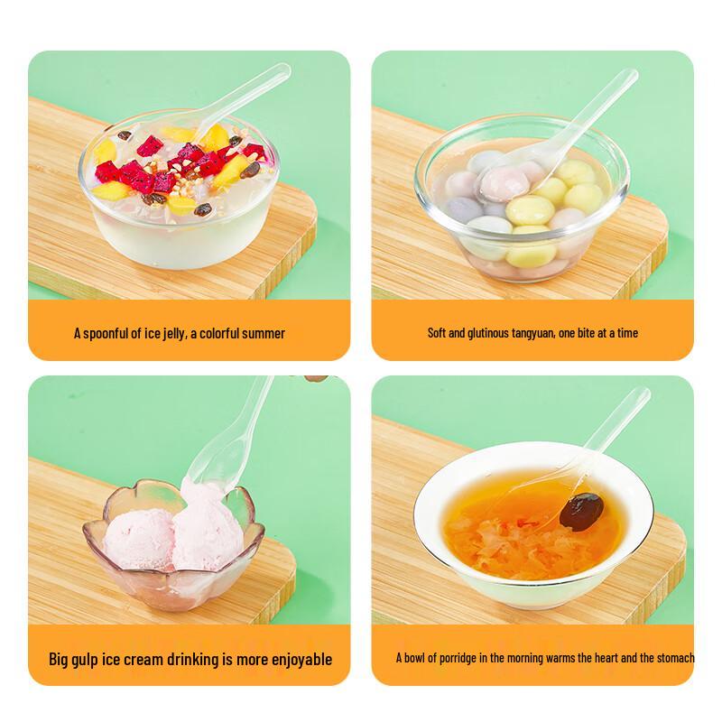 YOUAO Disposable Clear Plastic Spoons