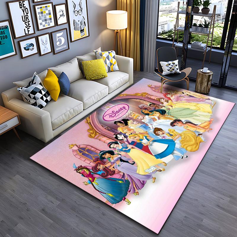 Beautiful Snow Princess Cartoon Carpets Bedroom Sofa Play Mats Rug Bedroom Decor Carpet Livingroom Rug Crawl Gift Rug Potdemiel