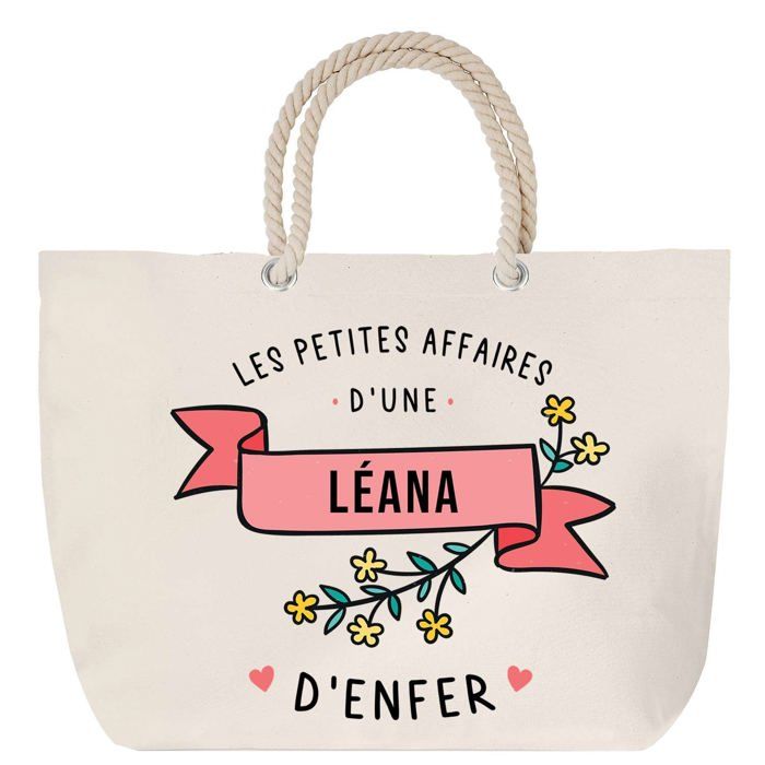 Sac de plage anse corde les Affaires d'une Léana d'Enfer Cadeau Anniversaire Noël | Grand Sac de Transport & Sport