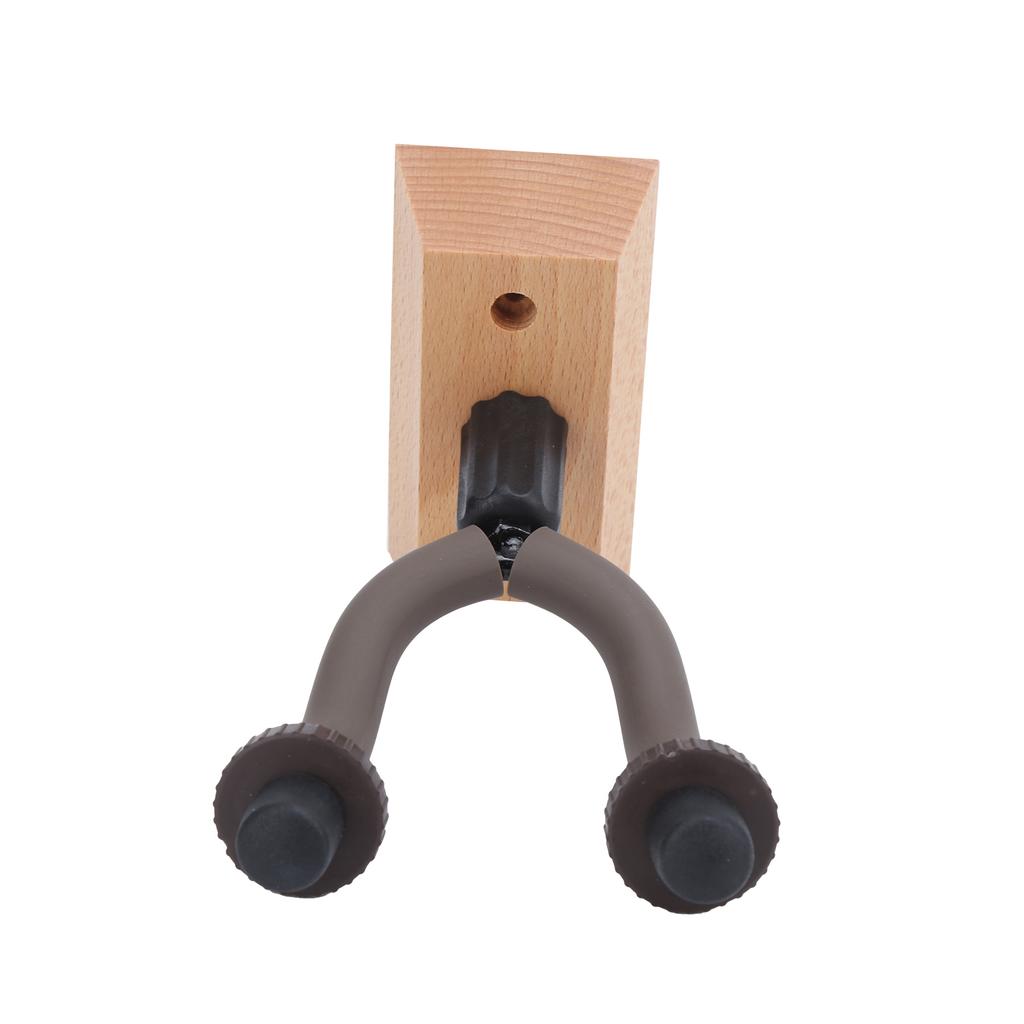 2Pcs Guitar Wall Mount Holder Hook Keeper Stand Solid Wood Base for Electric Ukulele Bass