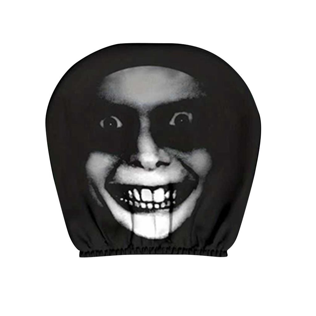 Car Headrest Covers For Funny Car Interior Accessories, Halloween Horror Headrest Covers For Universal Cars (2 Sets)