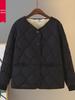 2025 New Cotton Padded Jacket: Short, Plush, Thick, Autumn/Winter Style for Petite and Plus Size Women