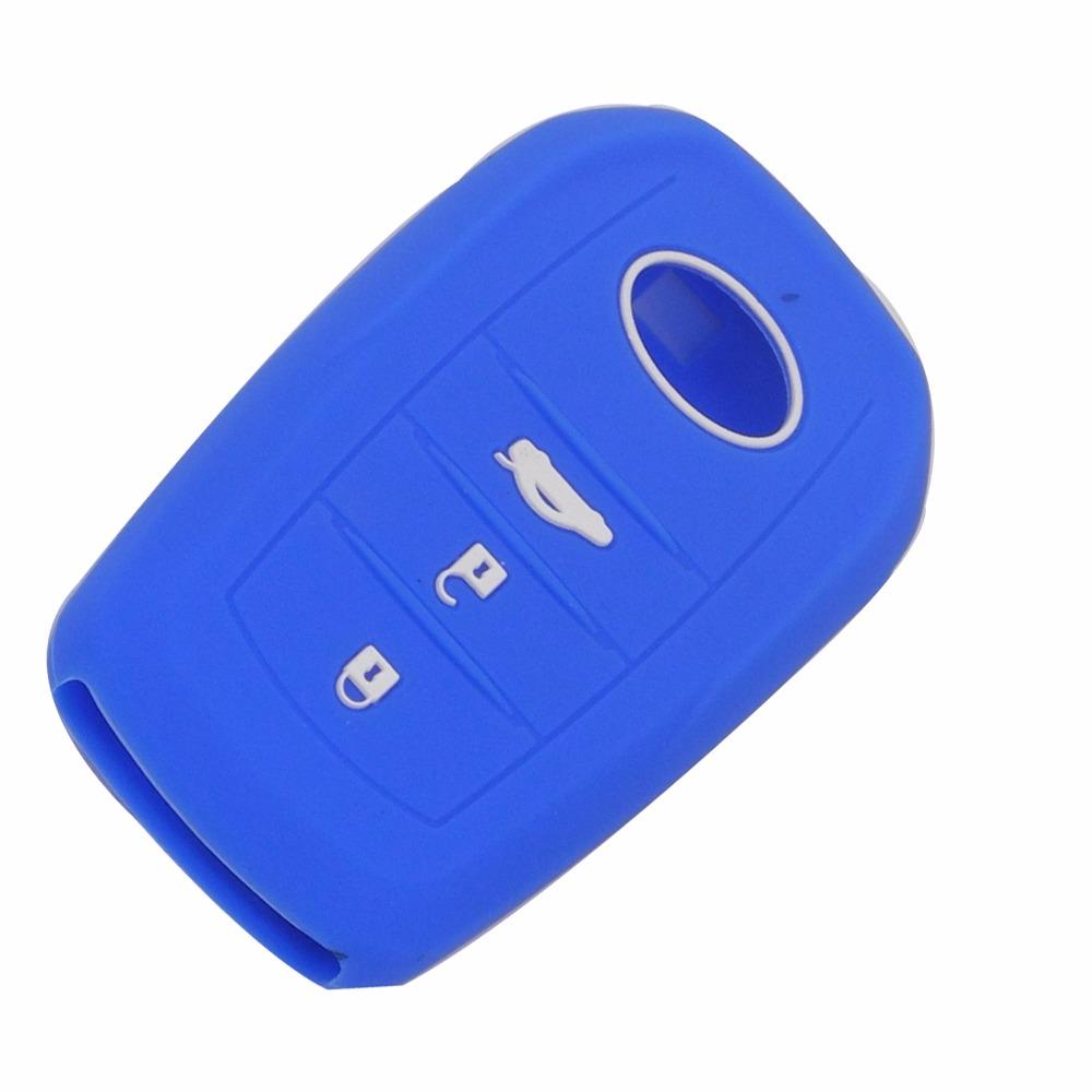 jingyuqin 3 Buttons Remote Car-Styling Silicone Key Holder Shell Case Cover Case For Toyota Corolla Camry RAV4 2014 2015