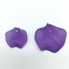 Frosted Lotus Leaf Thin Slices 24-36mm, Colored Hanging Holes for DIY Jewelry & Flower Weaving.