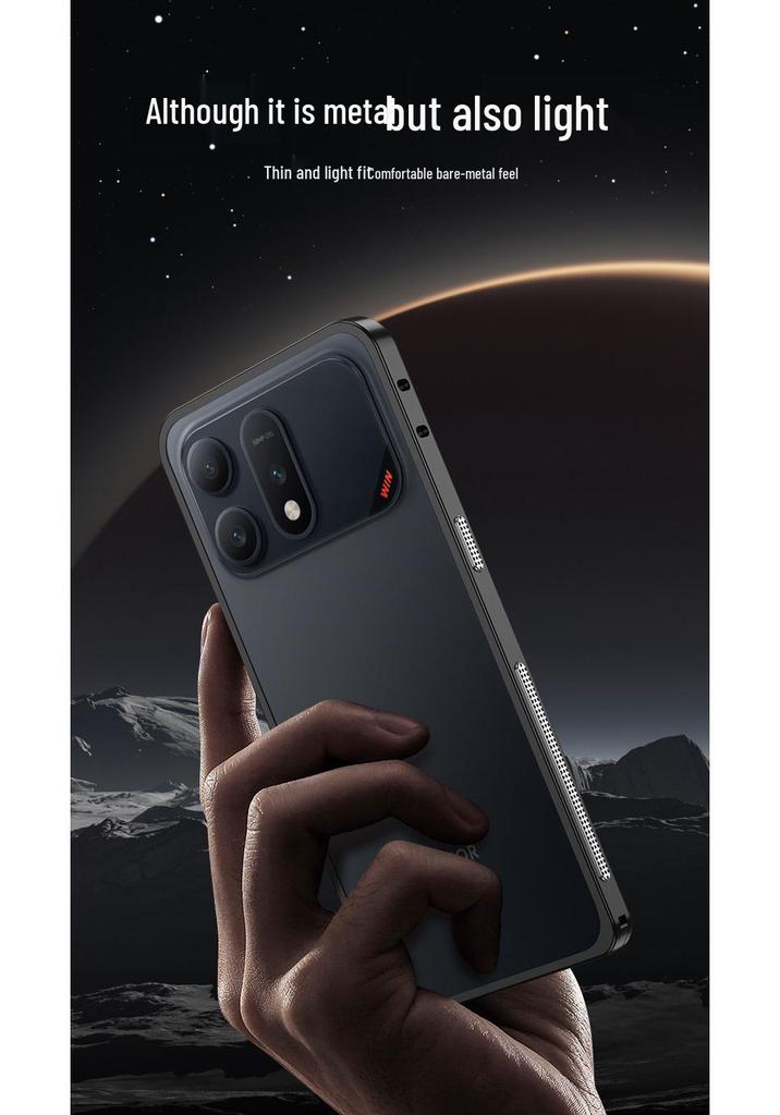 Metal Heat Dissipation Phone Case with Haima Buckle for Honor Win Turbo, Anti-Fall Protection