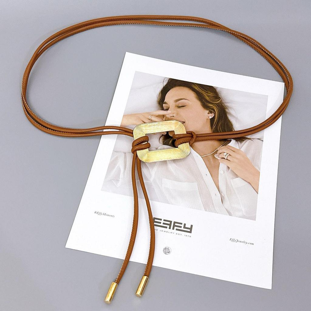 Elegant Ladies' Soft PU Leather Knot Belt for Dresses and Coats